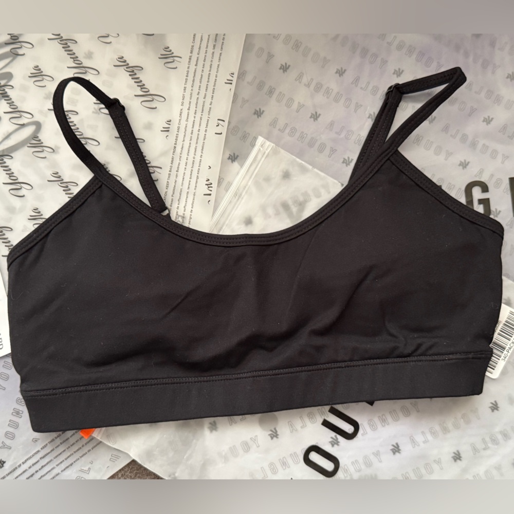 YoungLA For Her Black Sports Bra, Pre-Production Sample Piece, Size Small
